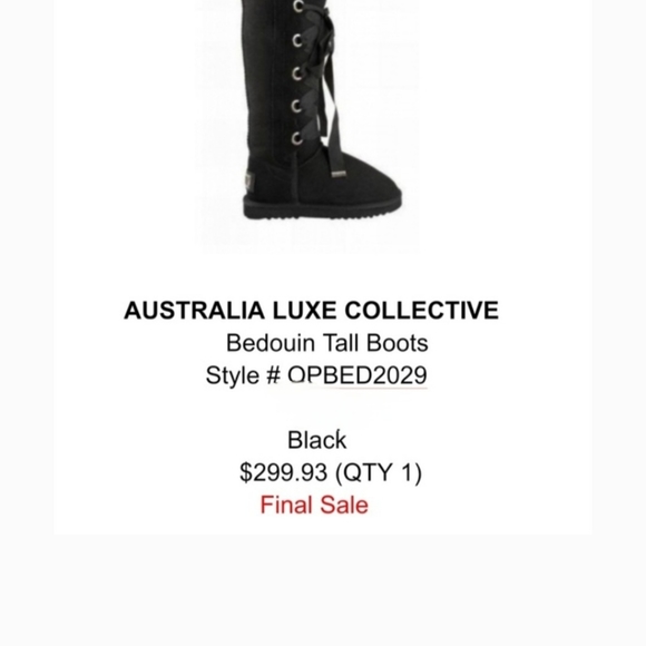 Australia Luxe Collective Bedouin X-Tall Suede Shearling Fur Lace Up Boots #704 - Picture 13 of 16